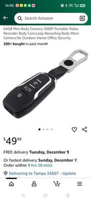 64GB Mini Body Camera,1080P Portable Video Recorder Body Cam,Loop Recording Body