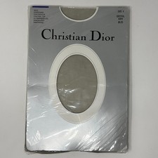 Vintage Christian Dior Ultra Sheer Sandalfoot Control Top Pantyhose Gray Size 4