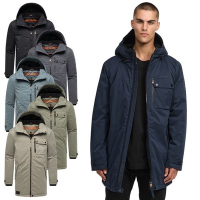 Stone Harbour Herren Herbst Winter Parka Jacke warm gefüttert mit Kapuze B769