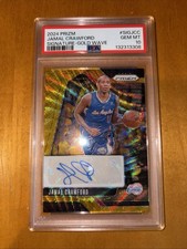 PSA 10 Jamal Crawford 2024-25 Panini Prizm /10 Gold Wave Auto #SIG-JCC POP 1