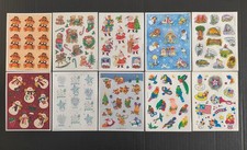 Vintage Hallmark Sticker Sheets to Choose Holiday Birds Words etc
