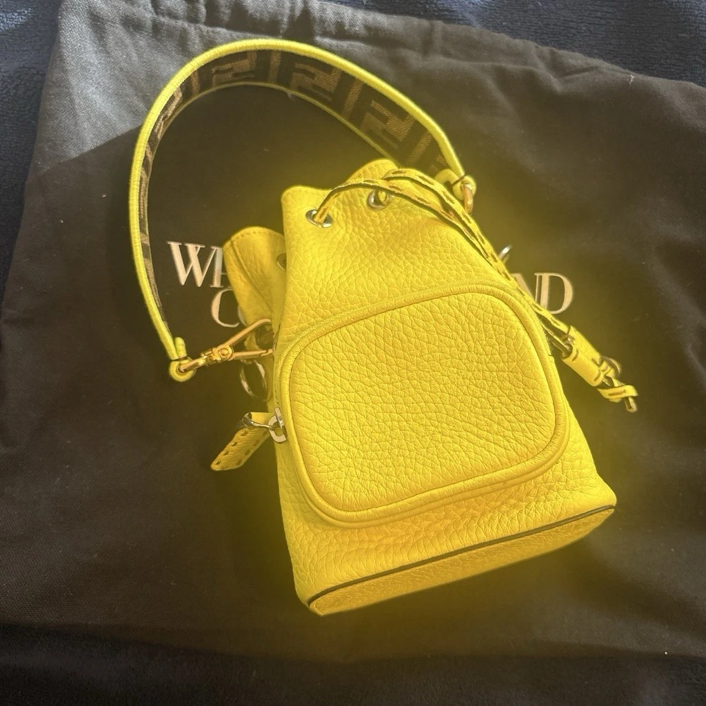 Fendi Yellow Leather Exterior Bags & Handbags for Women for sale