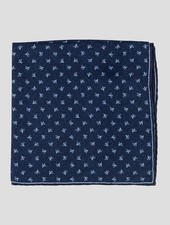 NEW ISAIA BLUE SILK POCKET SQUARE ONE SIZE I315