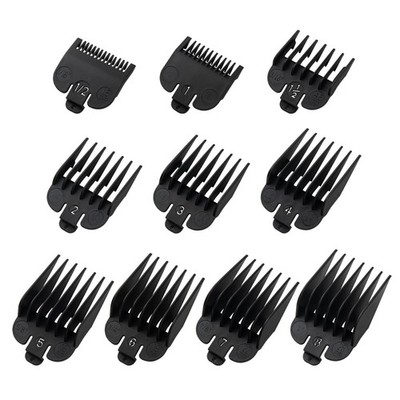 Clipper Guards Set Compatible with Wahl Clippers (Not for All 12PCS, Black 