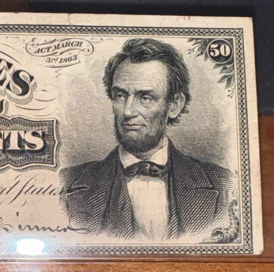 Fractional Currency, 50c Fifty Cents Lincoln - Image 3 of 4