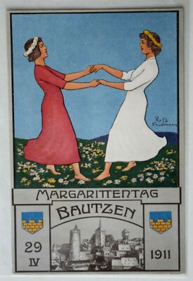 2420 Artist Postcard Margarittentag Bautzen 29.4.1911 Rolf Friedmann