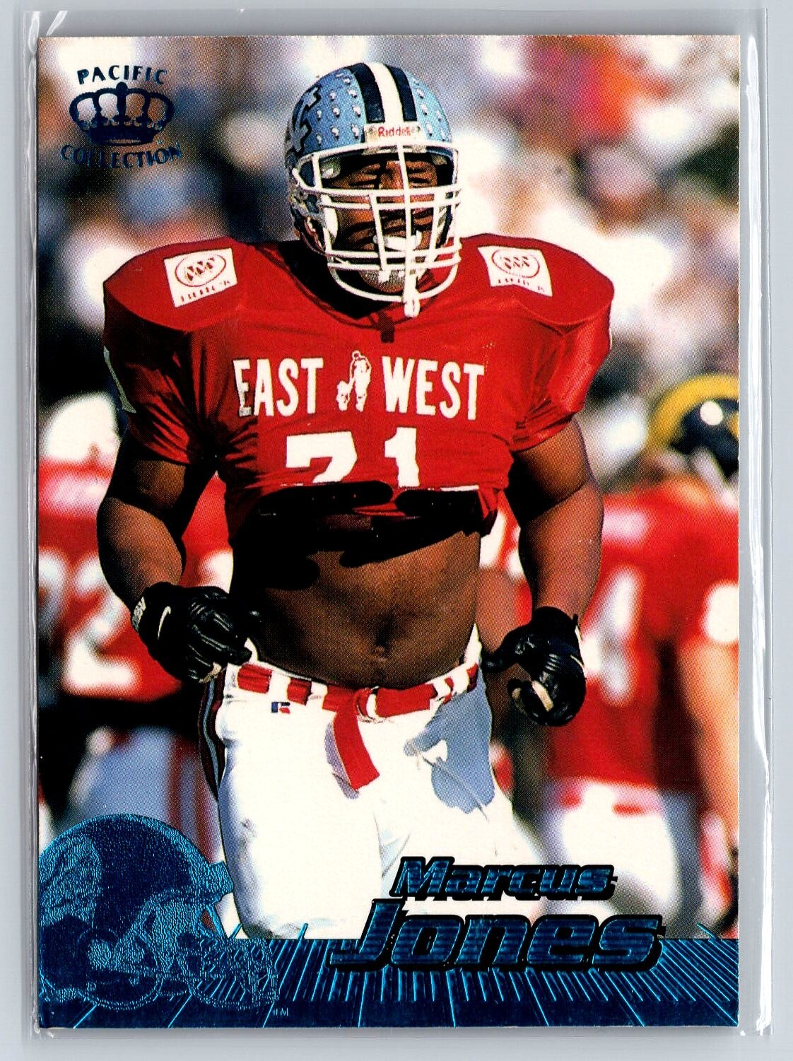 1996 Pacific Electric Blue Parallel #421 Marcus Jones RC Buccaneers