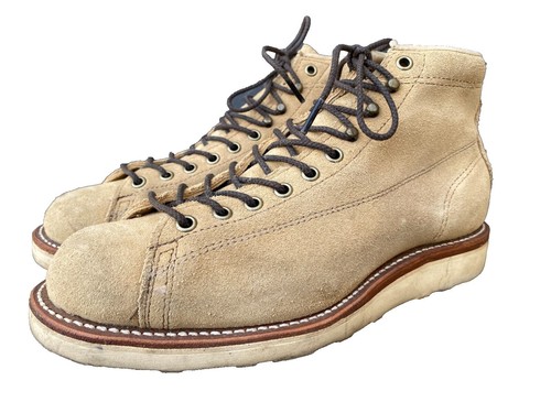 Chippewa Milford Boots Men 8E Navy Suede USA Vibram Wedge  display picture 1