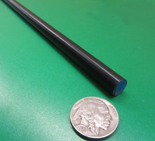 Acetal Copolymer POM Round Rod, Black 3/8" Dia x 48" Length, 4 Units, 16 Ft - Foto 2 di 11