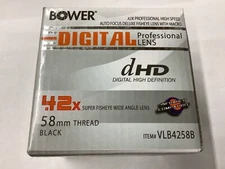 Bower VLB4246B .42x Digital Fisheye Wide Angle Lens 46mm Thread Open Box
