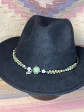 TURQUOISE BROWN WESTERN HATBAND HAT BAND SOUTHWEST MEN WOMEN BOHO RANCH FALL