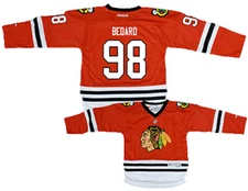 Chicago Blackhawks Youth Connor Bedard #98 Red Jersey Printed Logo &Name