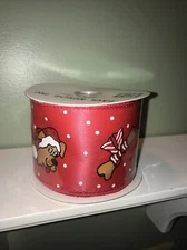 New Paul Minor Santa’s Factory Ribbon Red Santa Dog Bone Crafts Bow Christmas