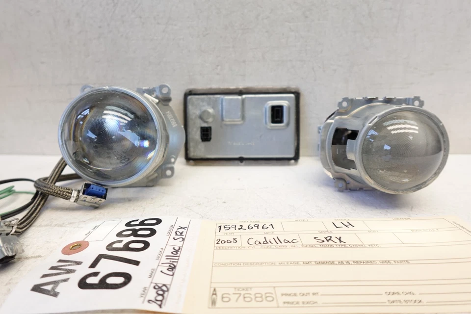 Cadillac SRX 2008 faro izquierdo xenón componentes ocultos módulo y vigas OEM AW67686 Foto 4 de 4
