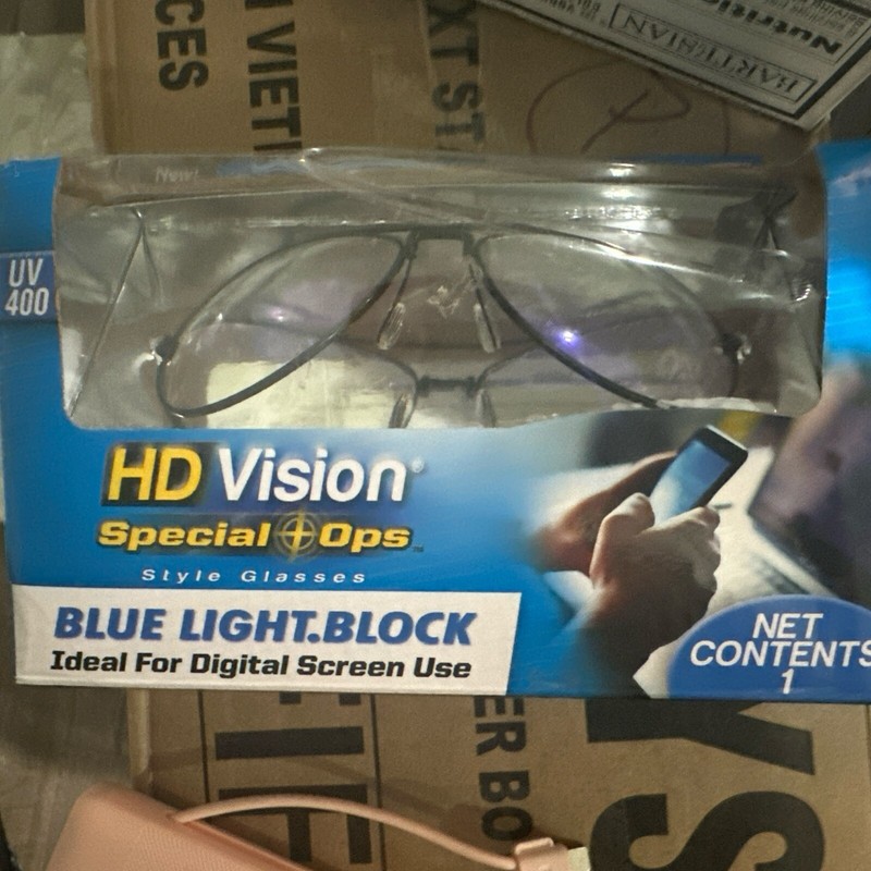 NEW HD Vision Special Ops Style Metal Frame Glasses Blue Light Blocking UV400
