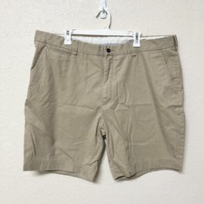 Polo Ralph Lauren Shorts Mens Stretch Chino Flat Front Size 42 Khaki 100 Cotton