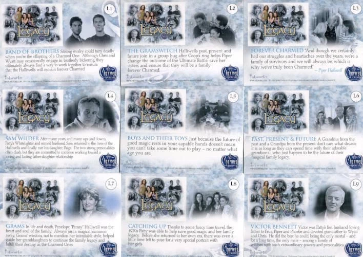 Charmed Forever Legacy Puzzle Chase Card Set L1 through L9 - Image 2 of 2