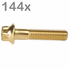 144 rim screws M7x32 stainless steel gold look for BBS Rial Schmidt O.Z. Dynatech