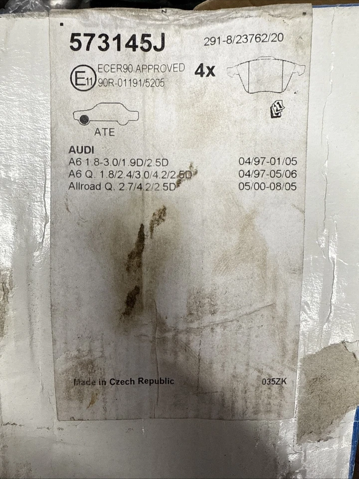 Juego Pastillas Freno Delanteras JURID 4B0698151AD Audi Allroad Quattro S6 Foto 2 de 4