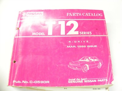 Nissan Model Model T12 Series Factory OEM Parts Catalog 1986 Issue 