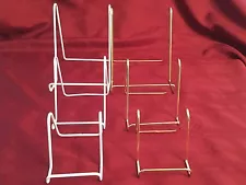 JES Mfg Co England White Nylon Coated or Brassed Display Easel, Different Sizes