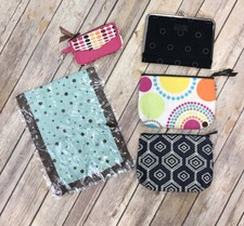 5 Piece Lot Thirty One 31 Zipper Pouches - Photo Wallet - Purse Scarf - New