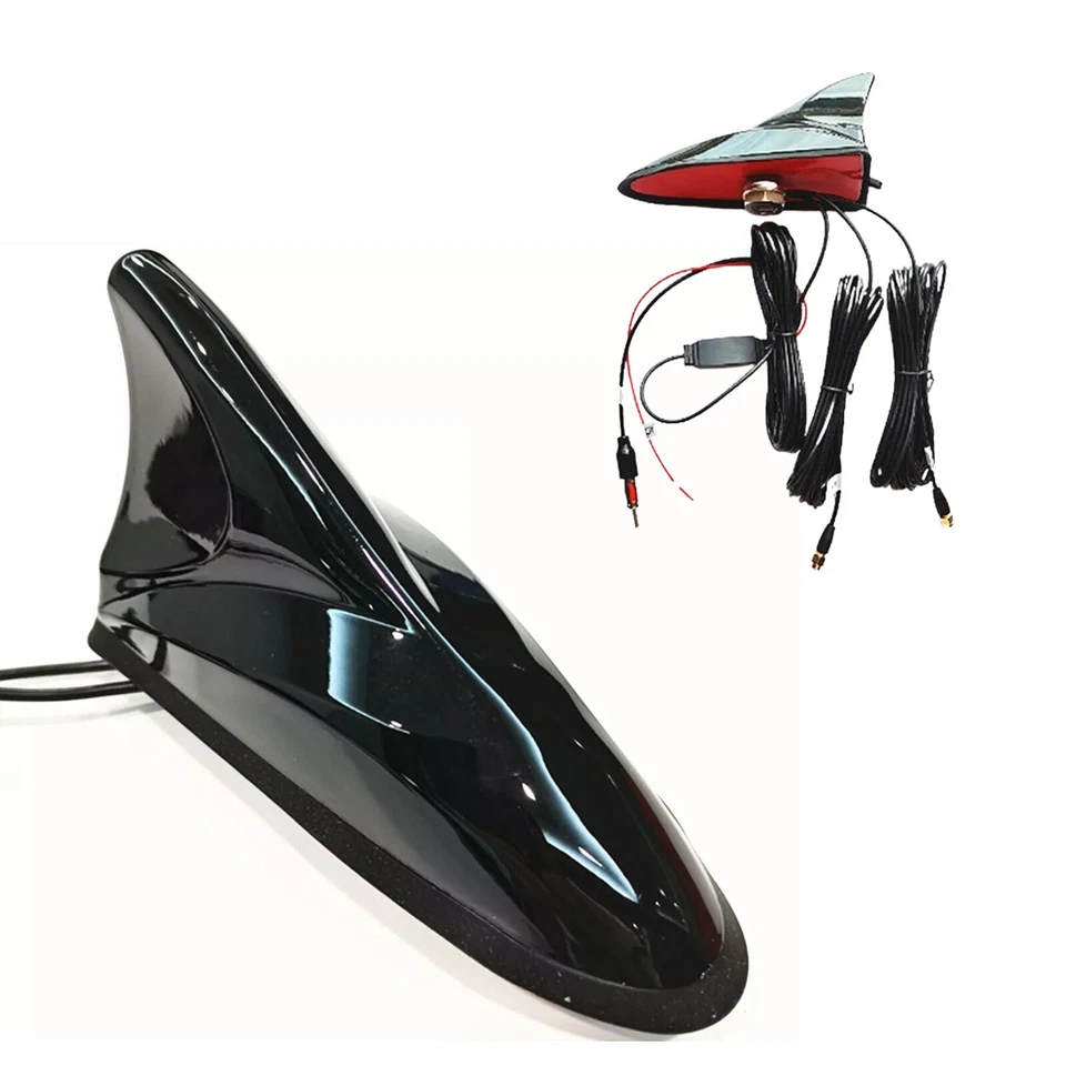 Amplificador Aéreo Señal FM/AM Radio Antena Coche Aleta de Tiburón Para Sistema GPS WIFI EE. UU. Foto 2 de 4