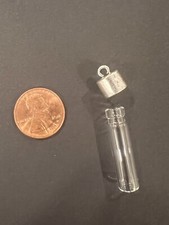 Nunn Design Itsy Bottle w/Pewter Plain Top Antique Silver 38mm NEW