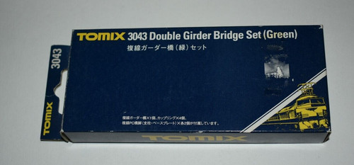 Tomix 3043 gebogene Doppelträgerbrücke Set (grün) - N NEU | Zustand: New