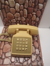 Vintage AT T 100 Push Button Desk Telephone Landline Tan 1994-14Buttons2switchs