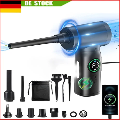 Elektrische Staubgebläse Druckluftspray PC 100000RPM Reinigung Air Duster7500mAh