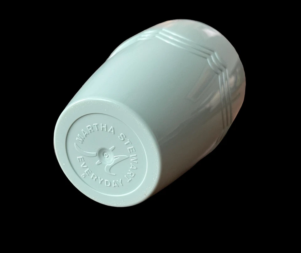 Plato de almacenamiento cubierto de plástico festoneado turquesa diario Martha Stewart difícil de encontrar de colección Foto 4 de 4