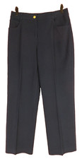 PNS0905- ST JOHN Womens Cotton Blend Dress Pants Navy Blue Pockets Sz 8 MINT