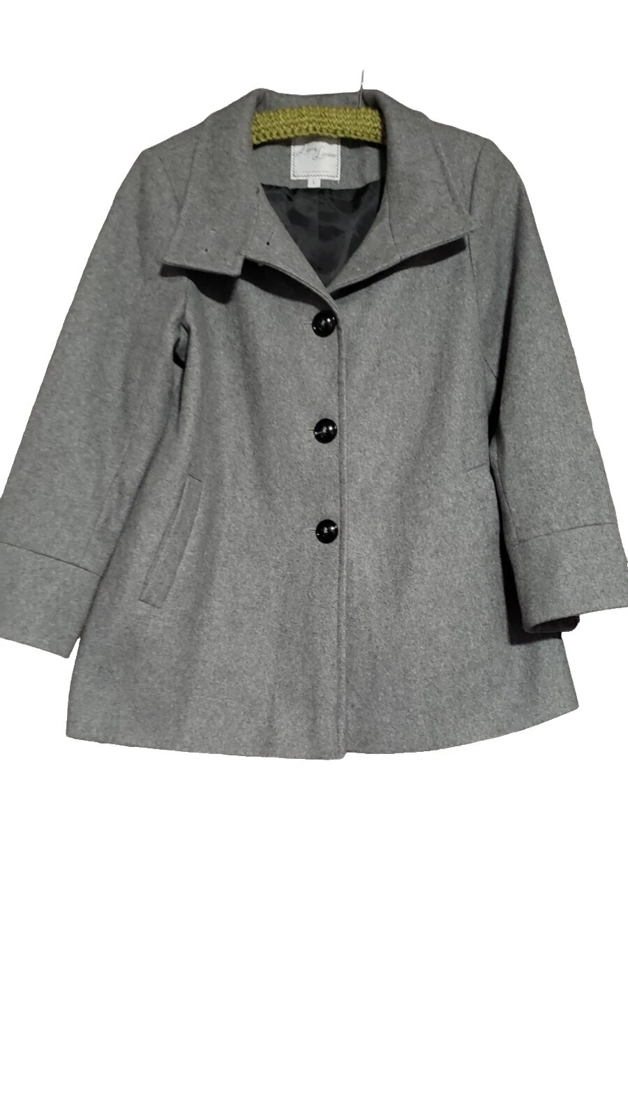 Larry Levine Pea Coat Solid Regular Size Coats, Jackets & Vests for Women