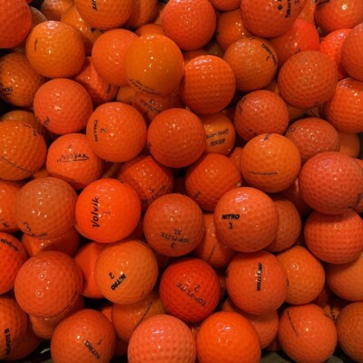Assorted Brands Orange Mix Mint AAAAA 12 Used Golf Balls 5A