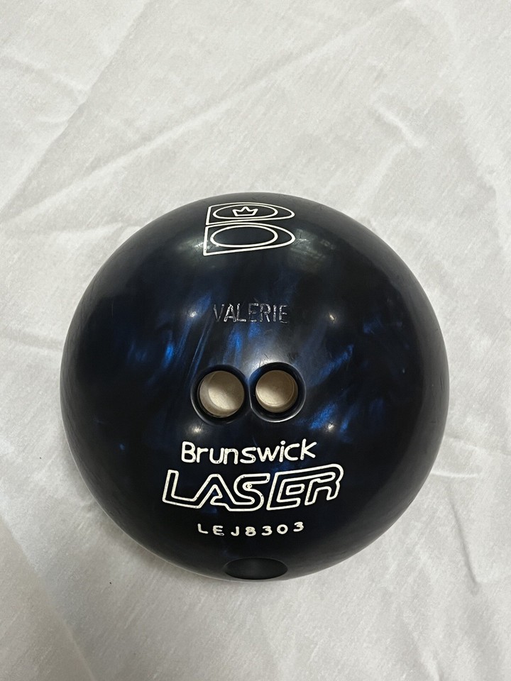 Brunswick Laser Bowling Ball Blue Marble Swirl 10 LB LEJ8303 Lightly