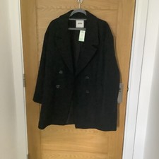 Pimkie Oversized Wool Mix Coat In Black