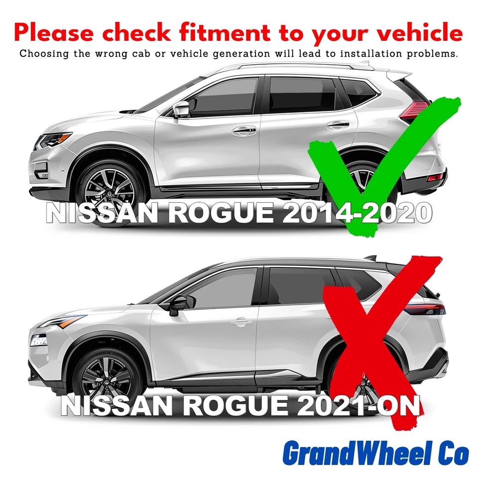 Rain Guards Vent Visors Shade for 2014-2020 Nissan Rogue - Image 3 of 4