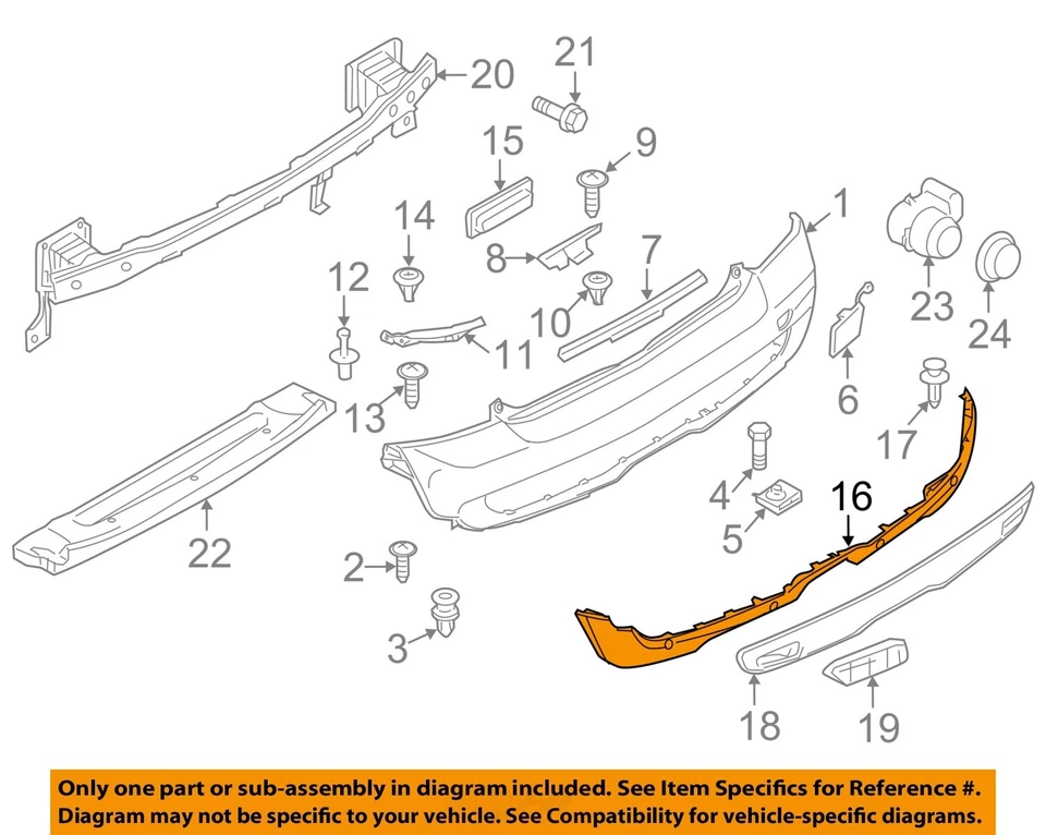 Used Rear Spoiler fits: 2009 Mini COOPER HT bumper mounted John Cooper Works w/o Foto 3 de 4
