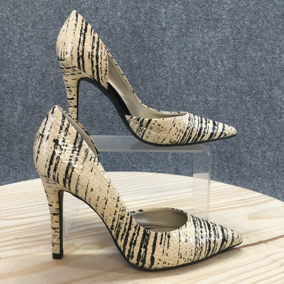 Zapatos de salón Ana A New Approach para mujer 8 M sin cordones negros imitación cuero piel de serpiente Foto 2 de 4