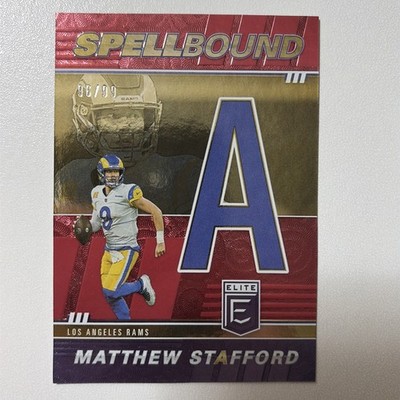 2022 Panini Donruss Elite Matthew Stafford Spellbound Red /99 No. SB-MS3