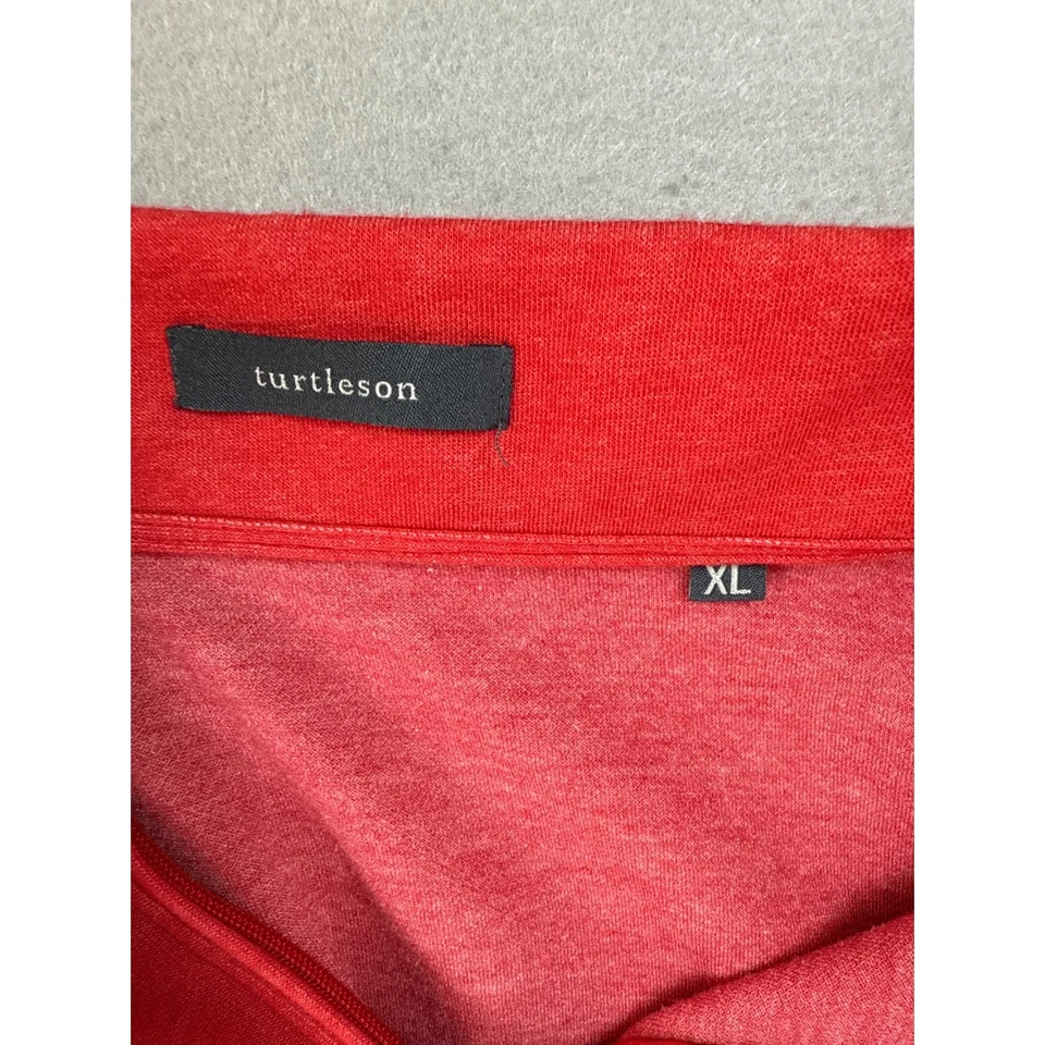 Turfleson Mens XL Red 1/4 Zip Sleeveless Golf Vest Casual Layering Off The Yach - Image 4 of 4