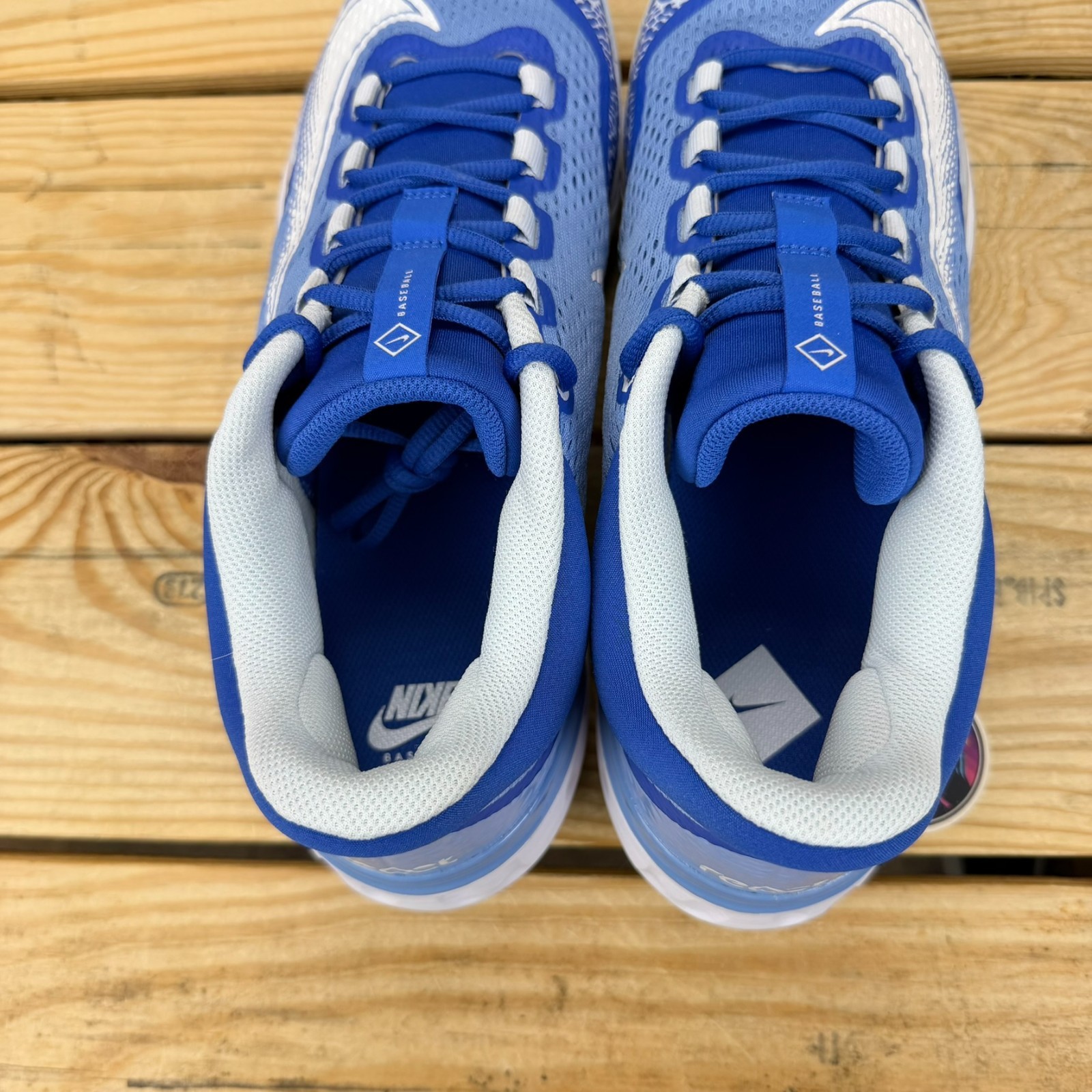 Nike Alpha Huarache Elite 4 Low MCS Baseball Cleats Blue Mens Sizes