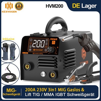 3in1 Gaslos MIG Schweißgerät DC 240V 200A Inverter Lift TIG ARC Schweißmaschine