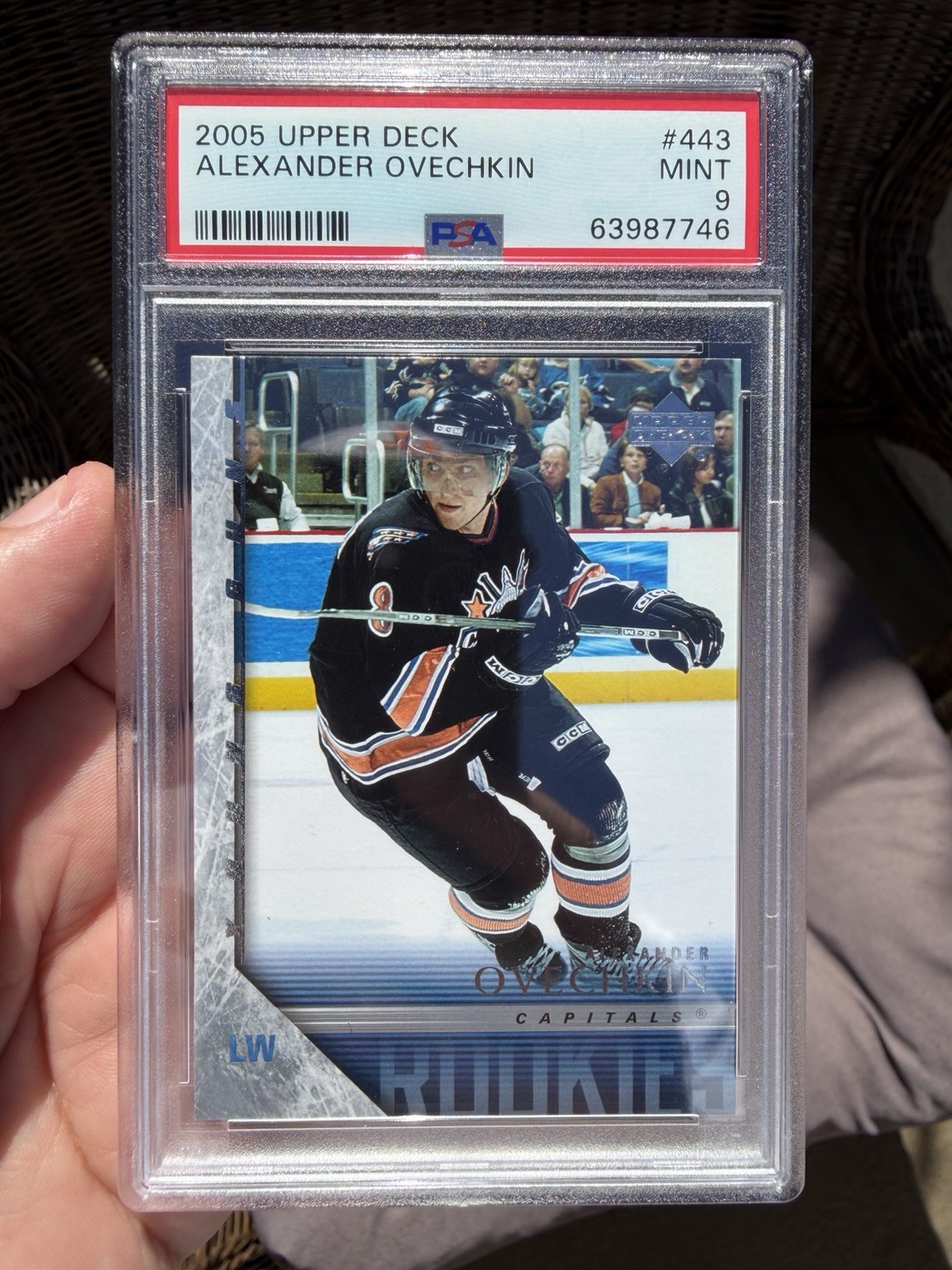 2005-06 Upper Deck Alexander Ovechkin Young Guns #443 PSA 9 view 1