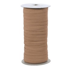 Elastic Bands 1/4 Inch x 50 Yards Stretch Flat Elastic Cord Brown