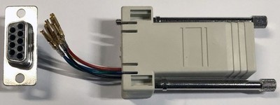 RJ45 to DB9S Modular Serial Adapter E131524, 1497, 93S9