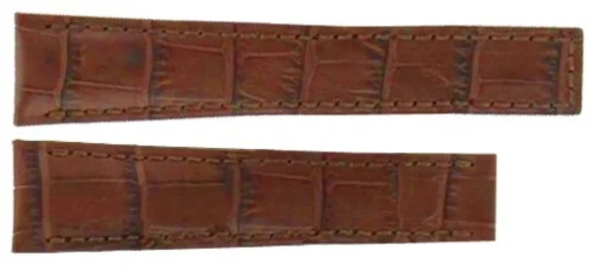 Bracelet Cuir Marron HEUER - Courroie Marron En Cuir Pour Montre, Occasion Fabriqué En Suisse