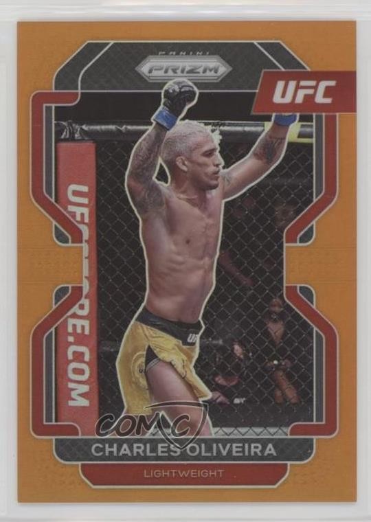 2022 Panini Prizm UFC Orange Prizm 71/99 Charles Oliveira #189 3hd