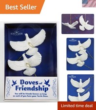 Charming 2-Piece White Dove Ornament Set - 4.5" for Meaningful Christmas Decor